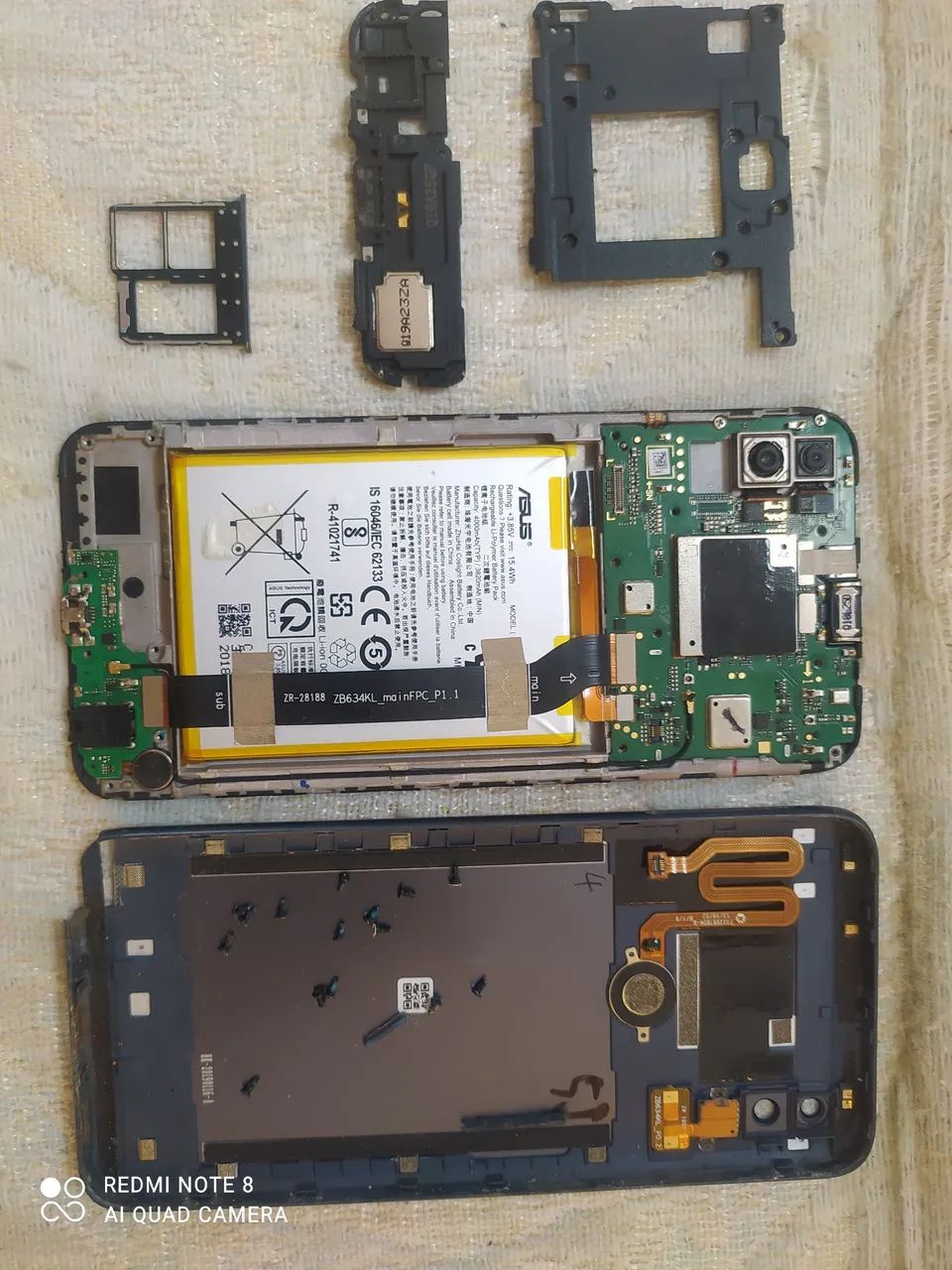 Peças e placa Asus Max shot zb643KL 64gigas