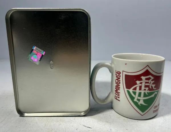 Kit de lata e caneca de porcelana vitoriosa do Fluminense - Foto 4