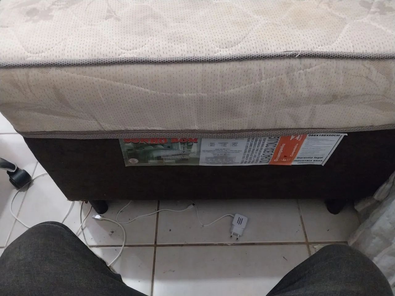 Cama box solteiro com colchão usada - Foto 2
