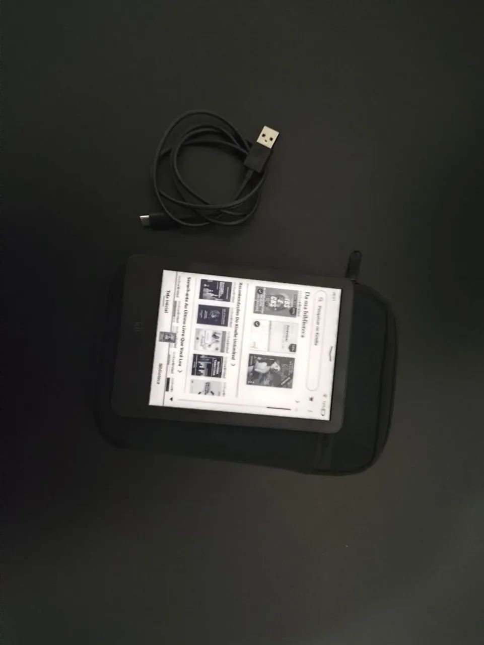 Kindle 16GB (Geração mais recente)- um mês de uso + Case para transporte