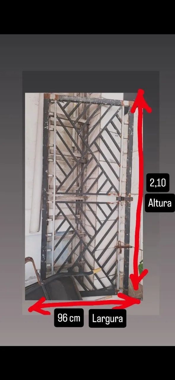 Portão de metalon