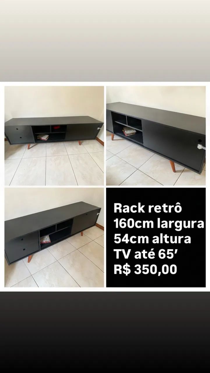 Rack Retrô 2 gavetas 