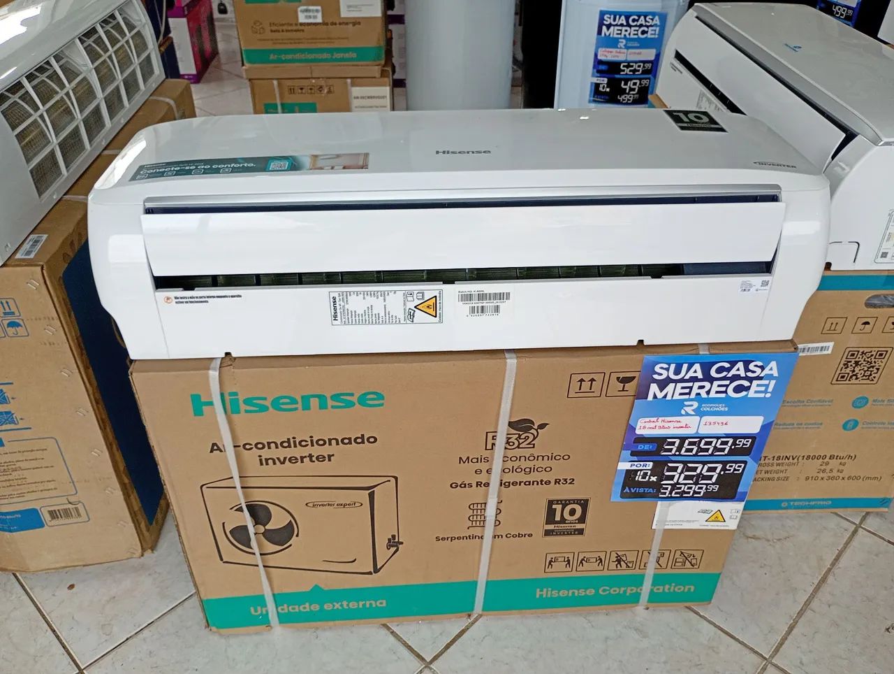 Central de ar Hisense 18 mil BTUs inverter 