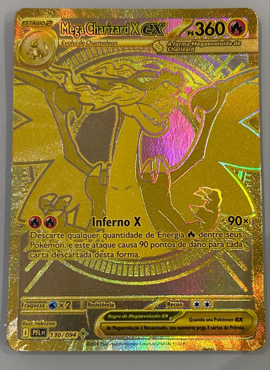 Carta Pokémon mega charizard X ex