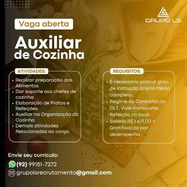 Auxiliar de Cozinha
