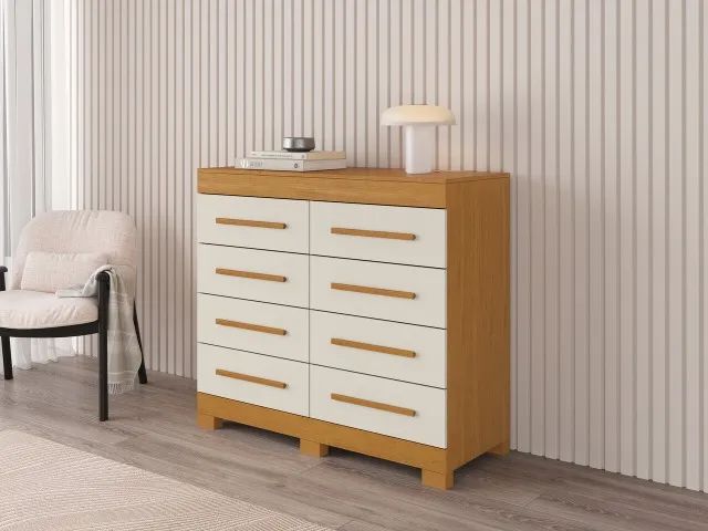 Cômoda Nalu 08 Gavetas em MDF (Nova)