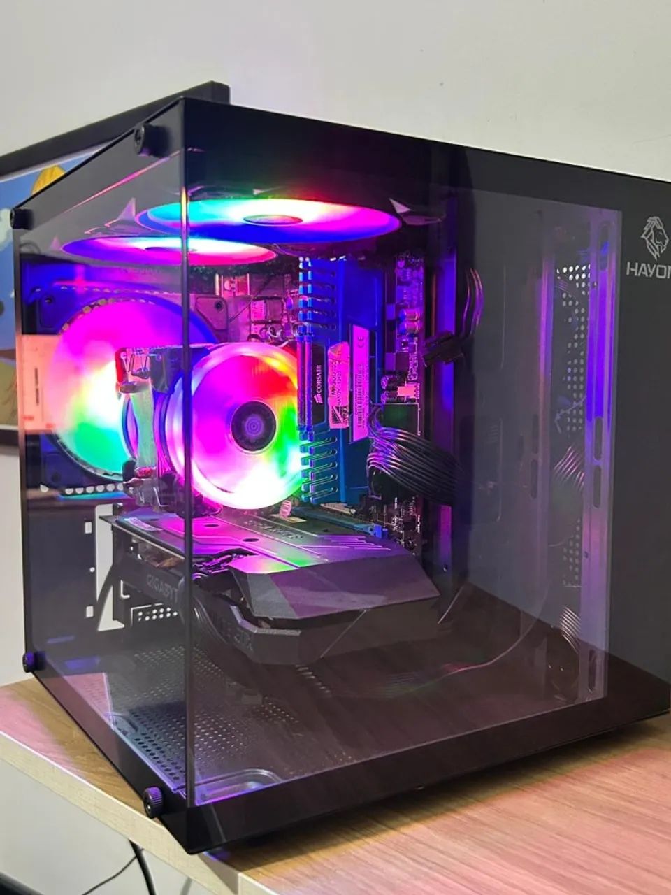 Pc Gamer i7 - GTX 1660 OC - 16GB RAM - SSD + HD - GABINETE AQUÁRIO