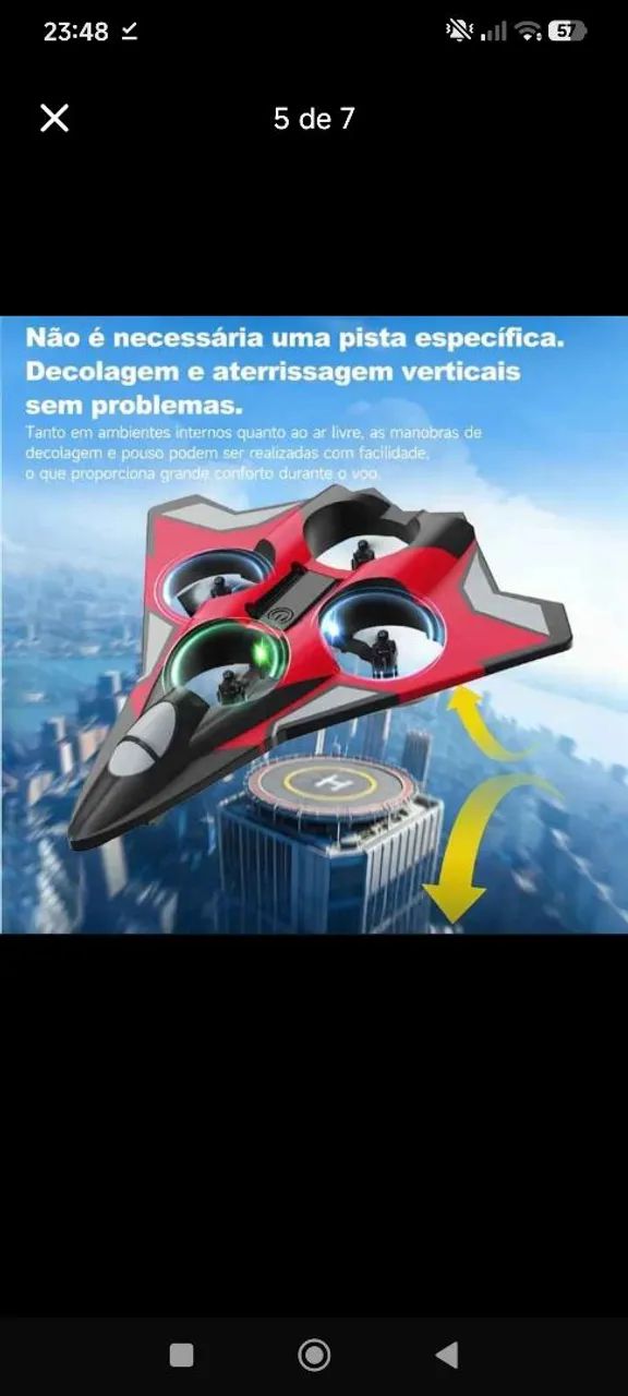Aeronave drone com quatro motores e 4 hélice - Foto 5