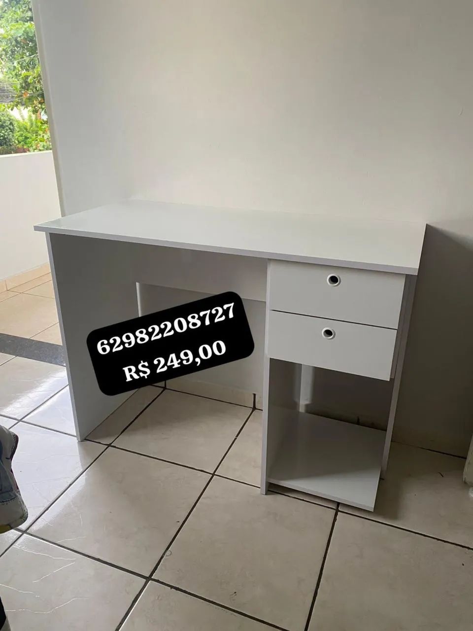 Escrivaninha 2 gavetas - Foto 2