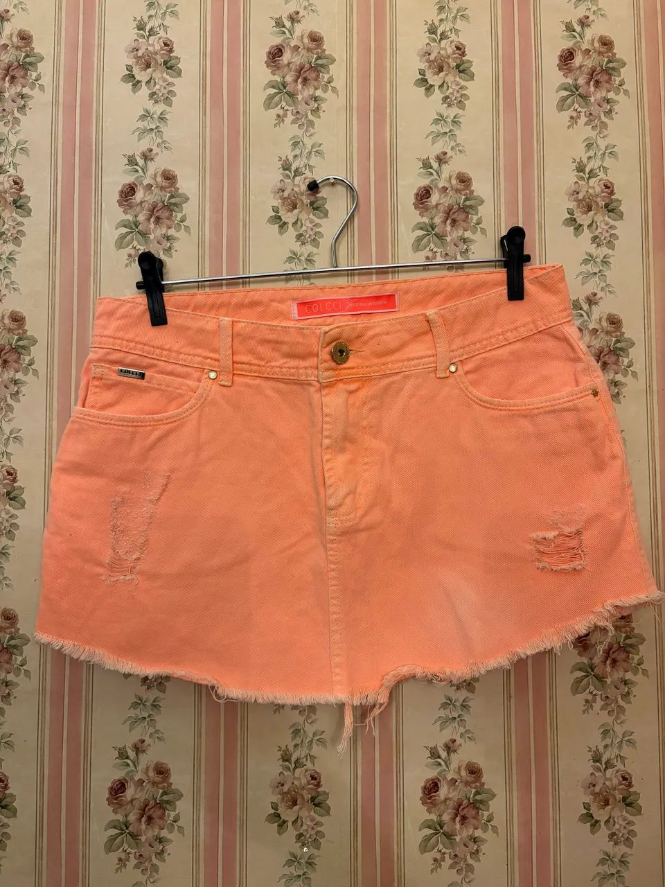 Saia COLCCI jeans, laranja, 40