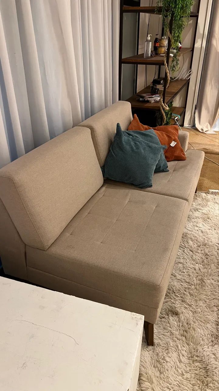 Sofá modular linho bege - Foto 2