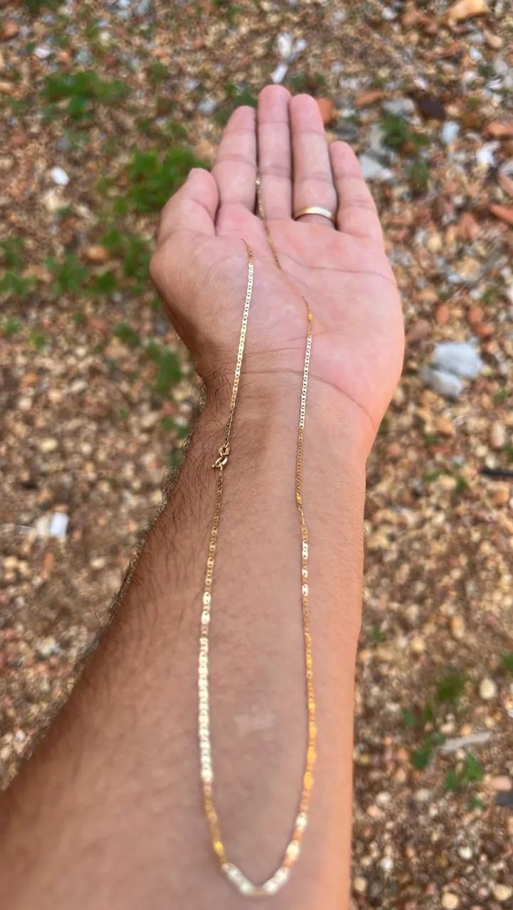 Piastrine de ouro 18k1,9gr 70cm - Foto 2