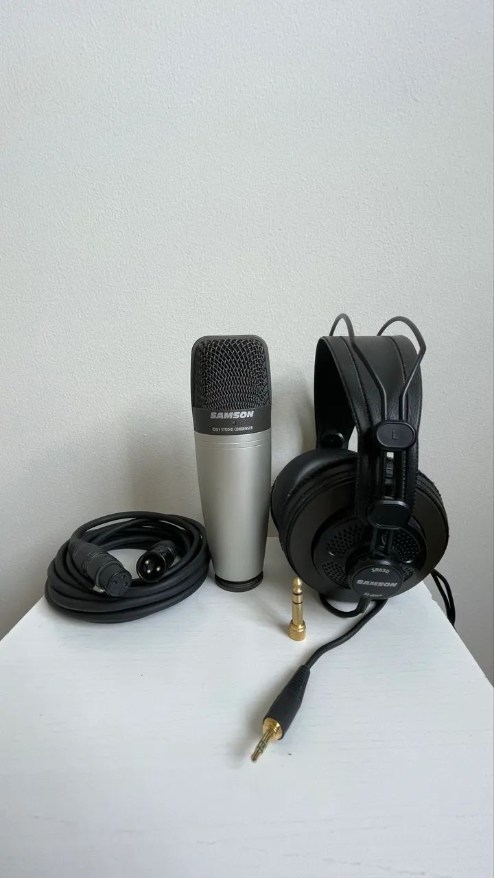 Kit Estúdio: Microfone Samson C01 USB + Headphone SR85 - Foto 5