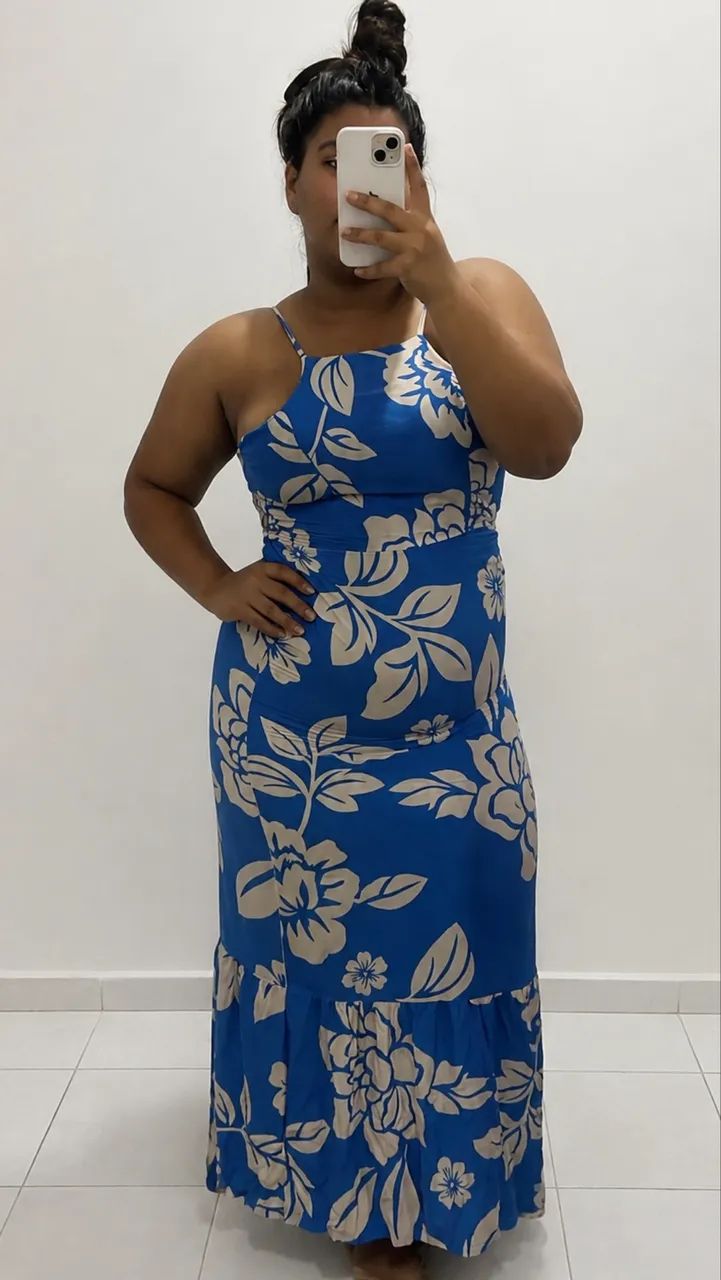 Vestido azul floral  - Foto 2