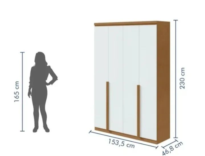 2 Portas 100% MDF com avaria Branco - Móveis Lopas 