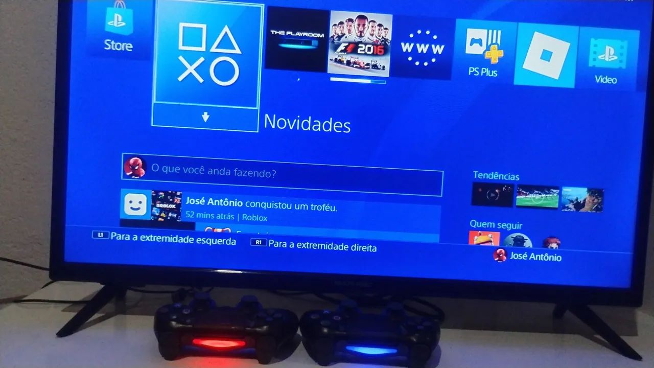 PS4 FAT + 5 CONTROLES COMPLETO TROCO EM PC GAMER - Foto 3
