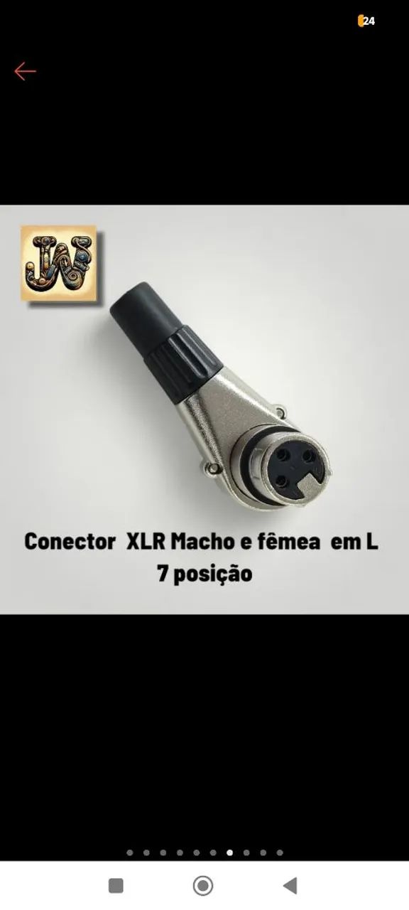 Plug xlr 90 graus  - Foto 4