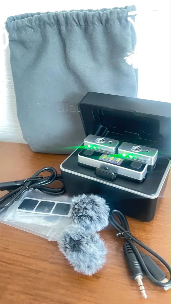 Microfone de Lapela Ulanzi Duo AM-18 com armazenamento interno  - Foto 2