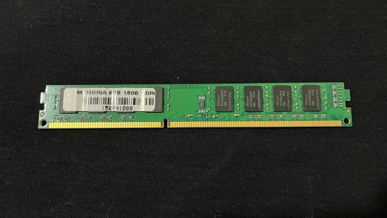 Memória ram 1x8GB DDR3