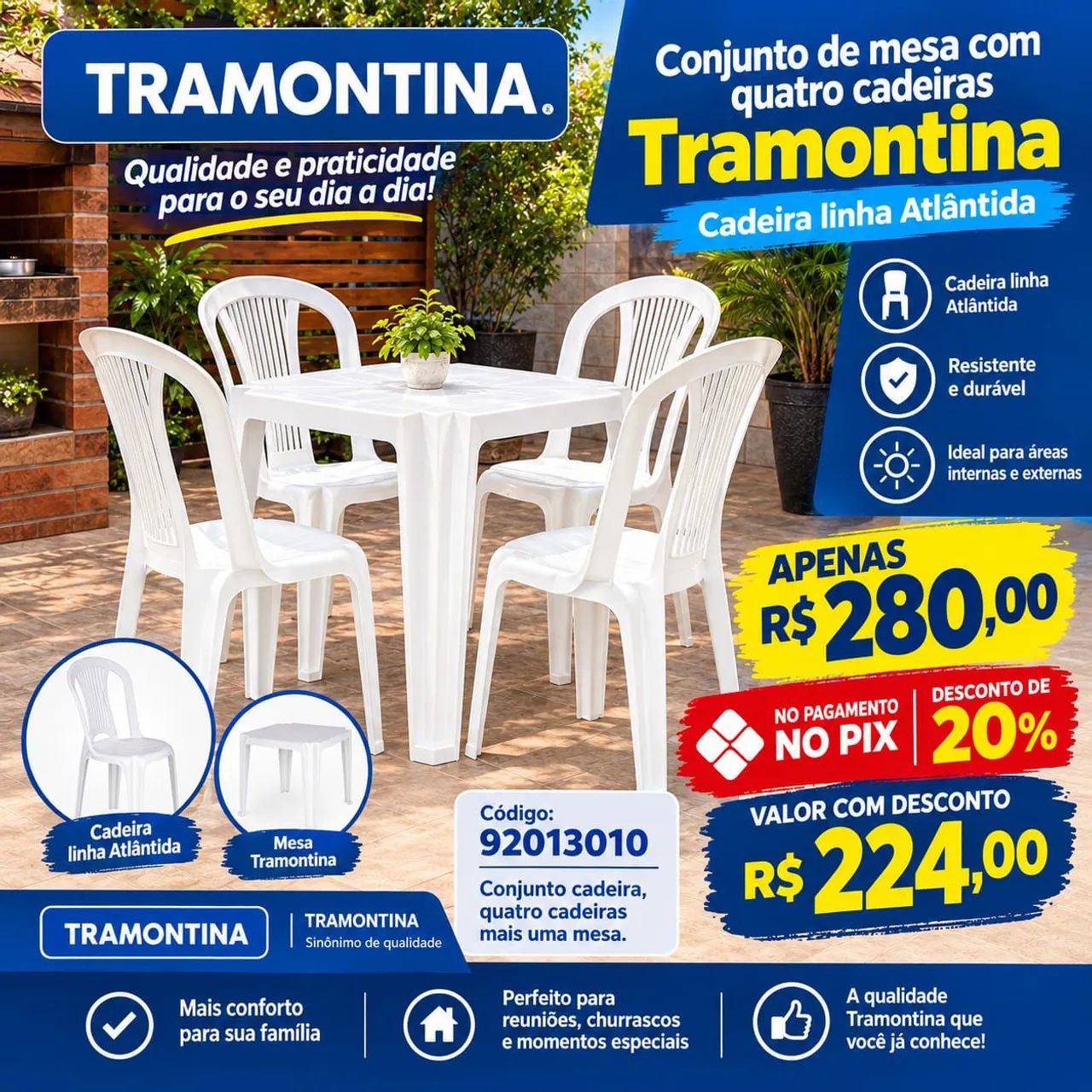 Jogo de cadeira tramontina