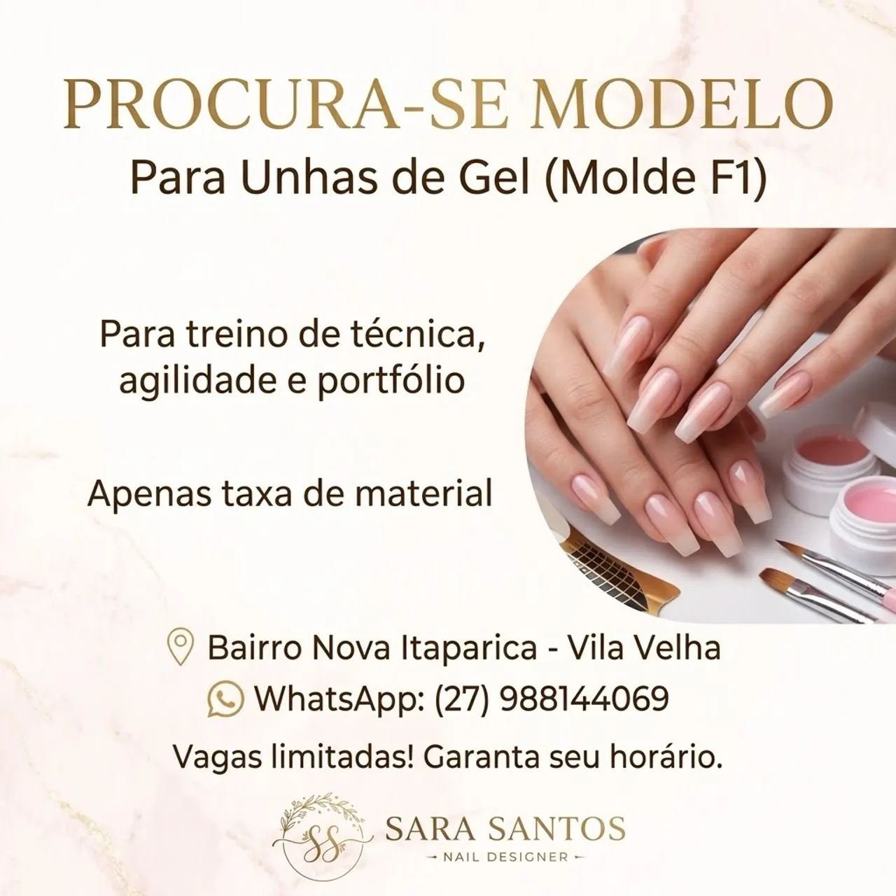 Cliente modelo para unha de gel molde F1
