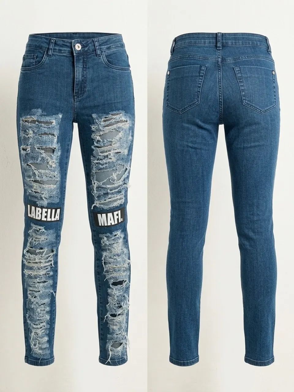 Calça Jeans Feminina Labellamafia Destroyed - Sem Uso / Estado de Nova