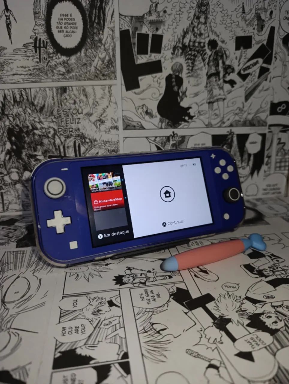 OPORTUNIDADE | Nintendo Switch Lite Azul Completo com Capa