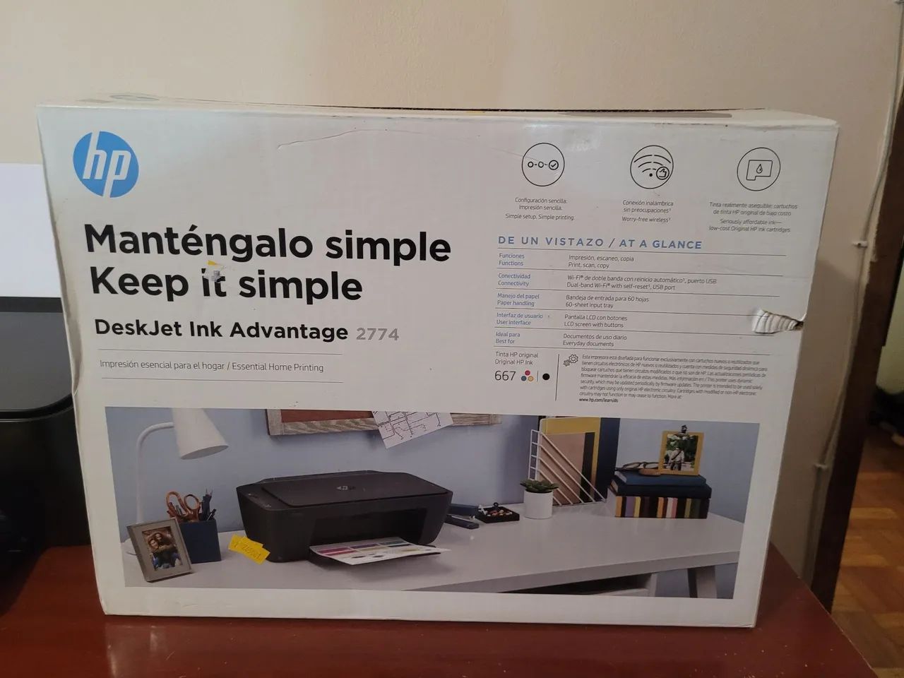Impressora HP DeskJet Ink Advantage 2774 - Wi-Fi - Multifuncional - Foto 6