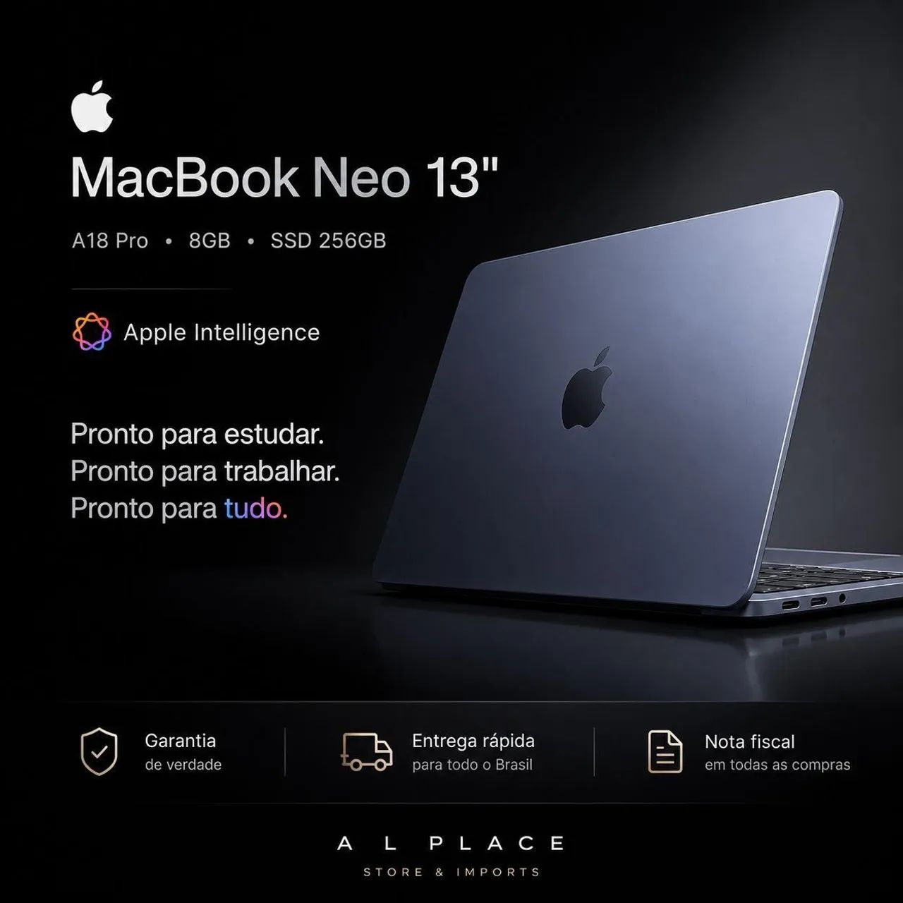 MacBook neo 13 pol | 256 SSD 8gb de ram | lacrado! - Notebooks
