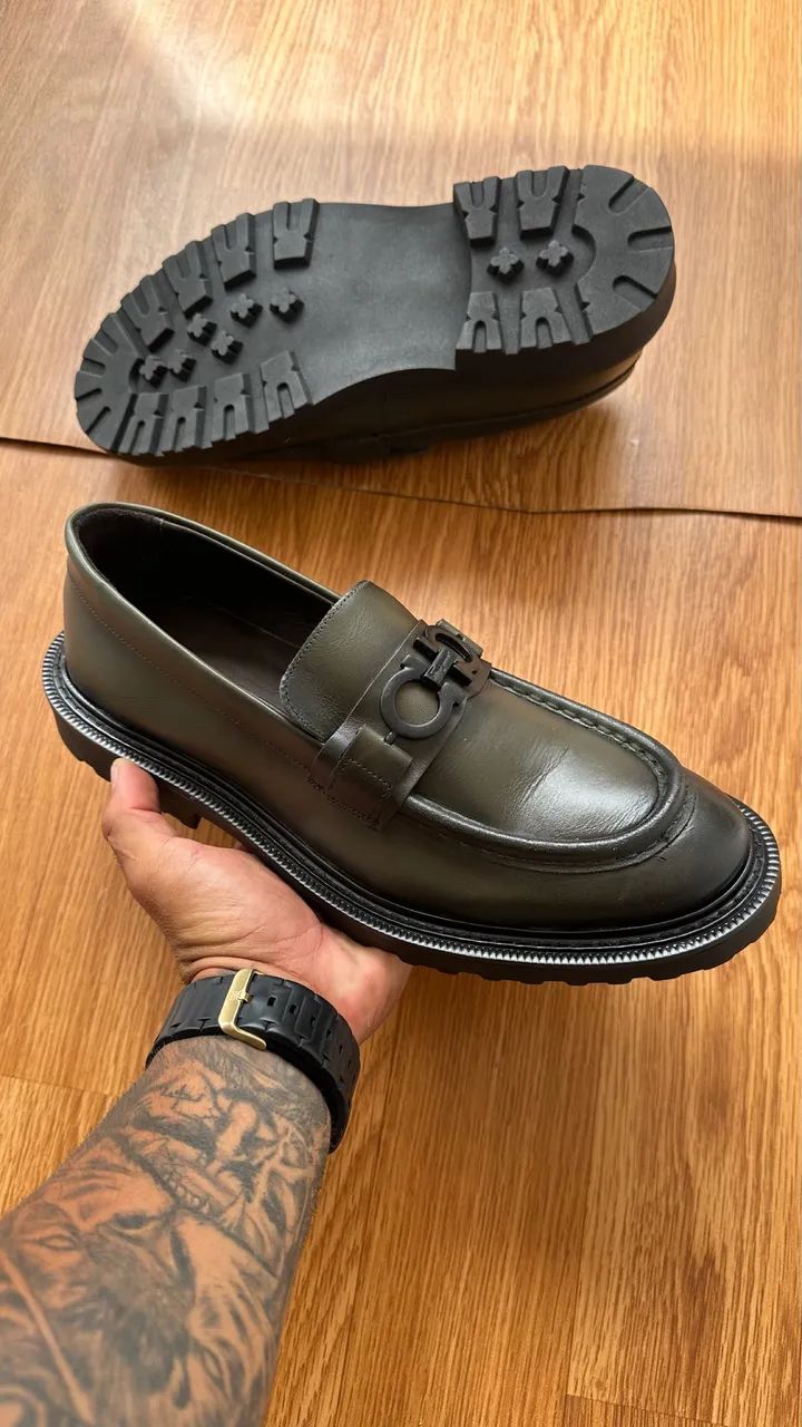 Sapatos mocassim de couro - Foto 3