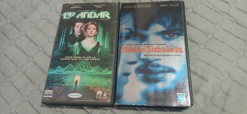 Lote 1 - Kit Filmes Vhs Ficção - Efeito Borboleta E 13 Andar
