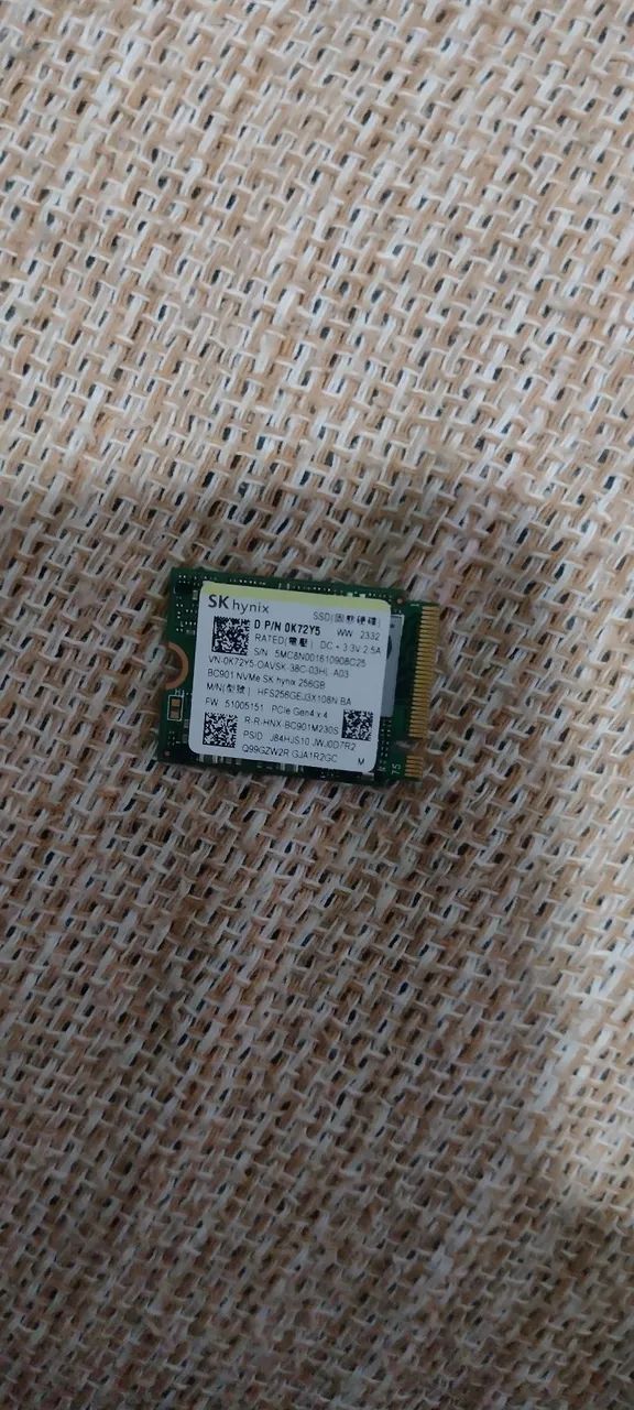 SSD nvme 256gb ger 4x4