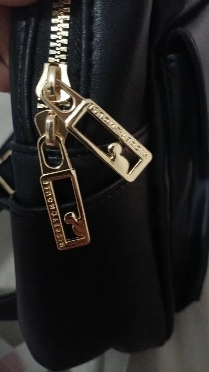 Mochila Mickey social couro nova