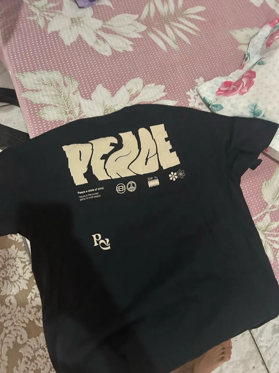 Camisa Oversized Peace preta