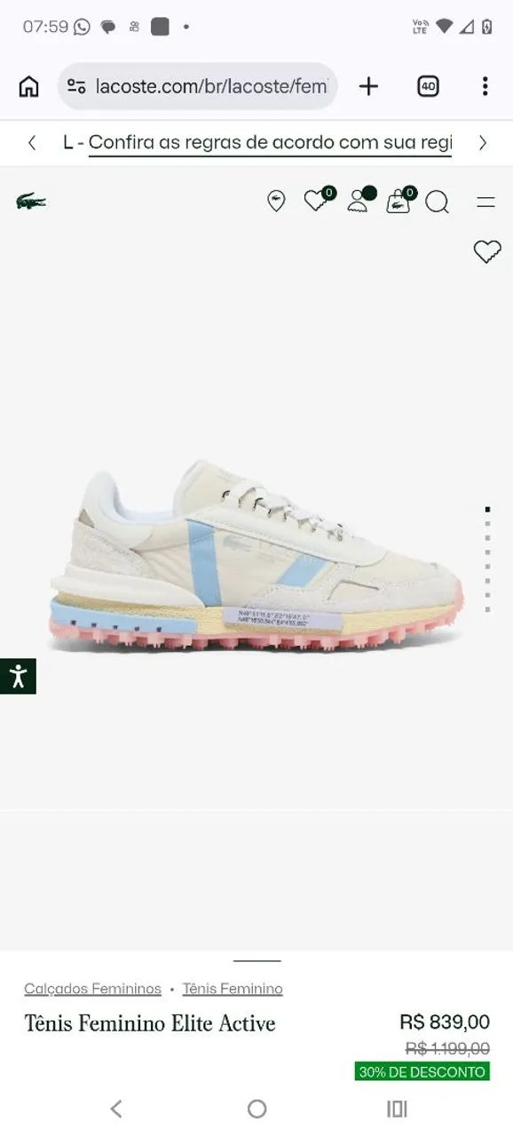 Tênis feminino original da Lacoste  - Foto 2