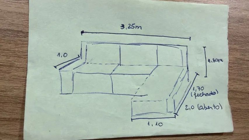 Sofá retrátil 4 lugares com chaise - Foto 4