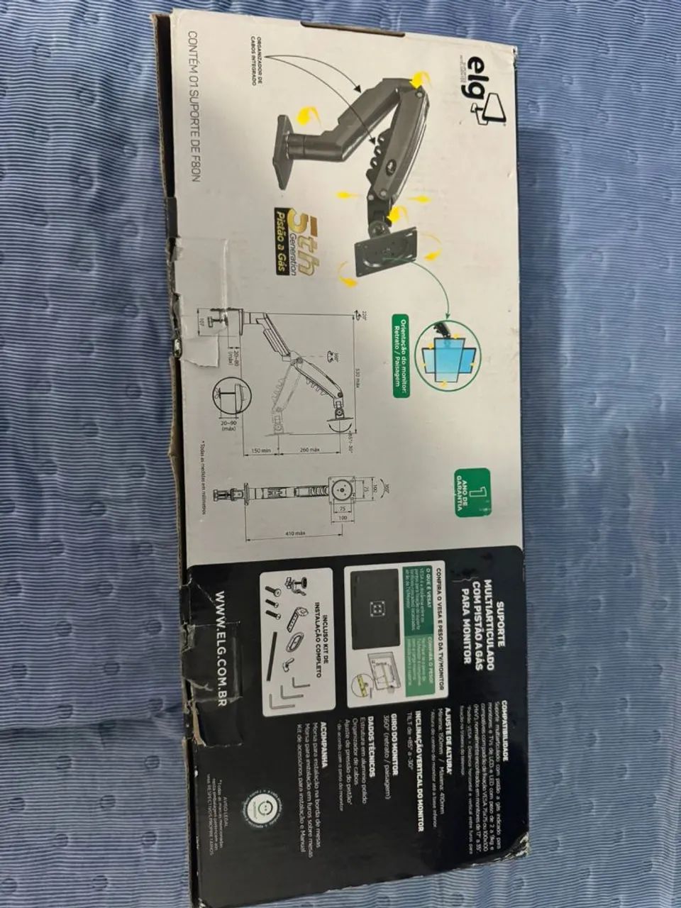 Suporte Articulado Mesa Elg, Pistão Gás - Foto 5