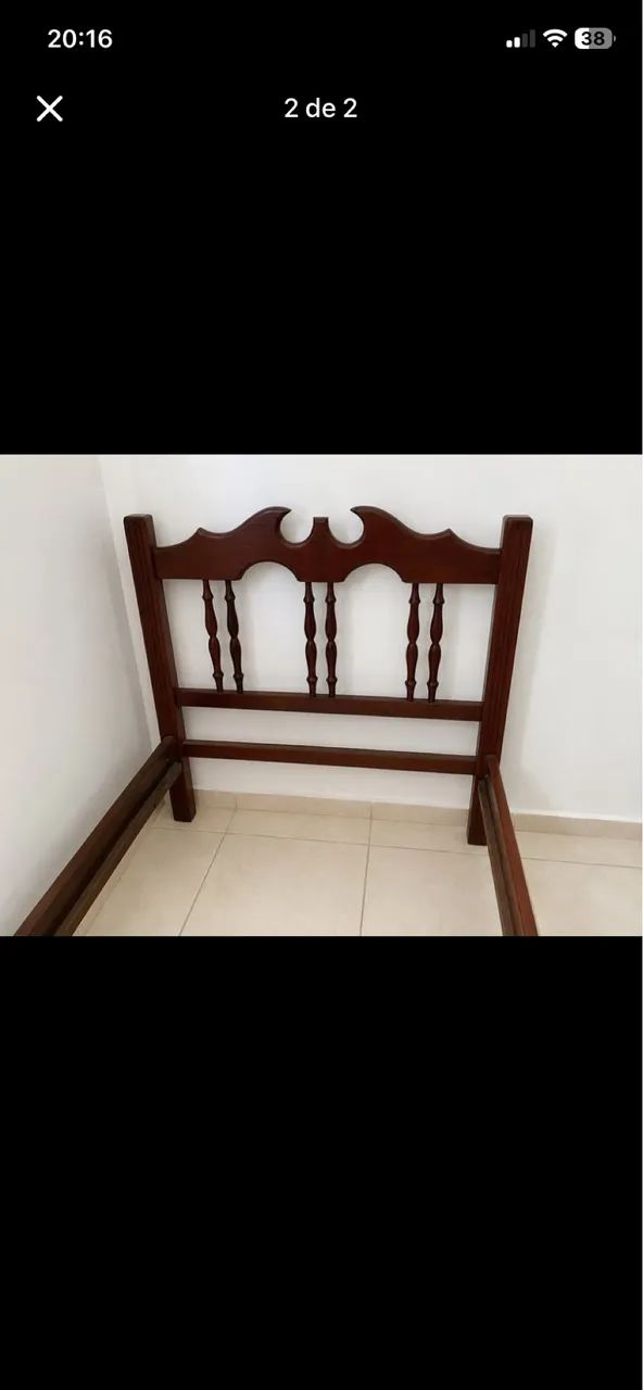 Vendo cama solteiro + acompanha colchão  - Foto 2