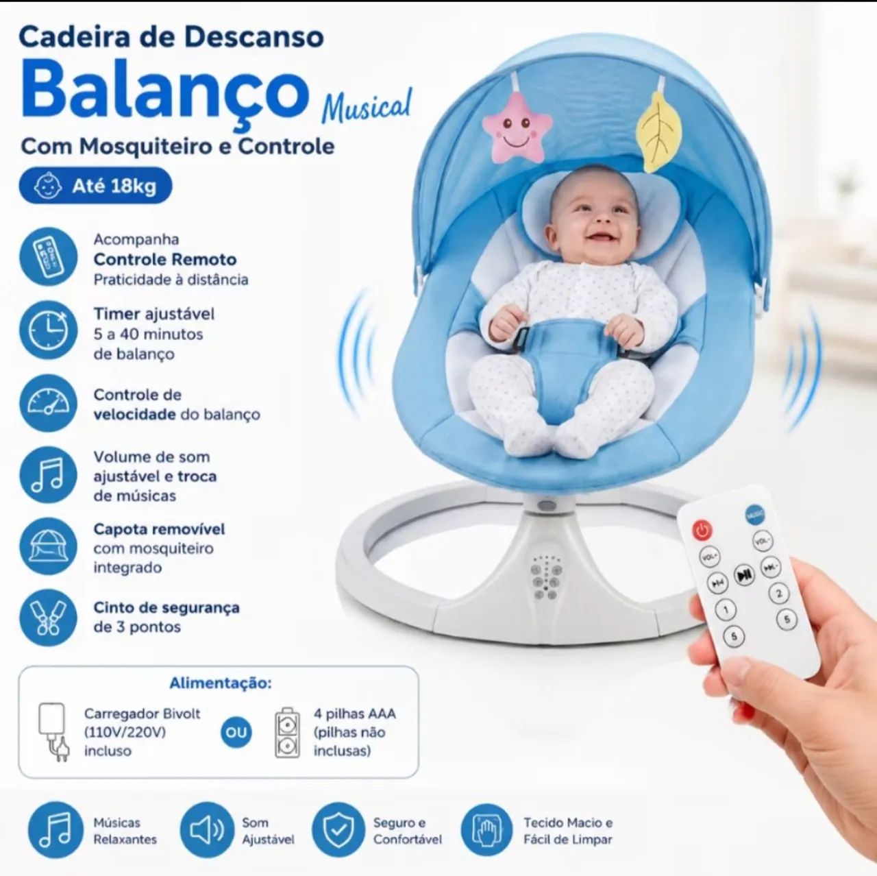 Cadeira de descanso com balanço 