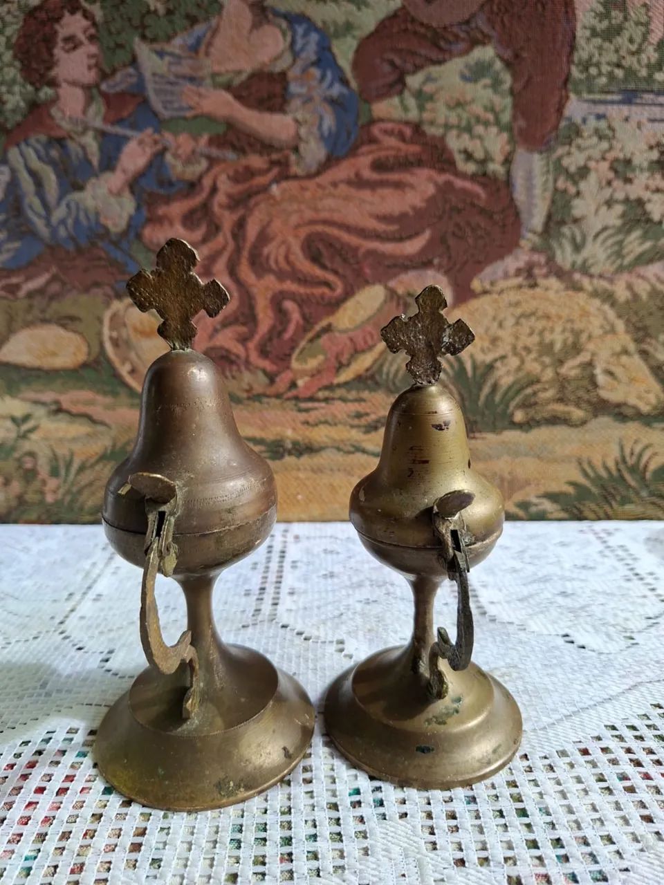 Incensários de bronze antigos (valor da dupla)  - Foto 5