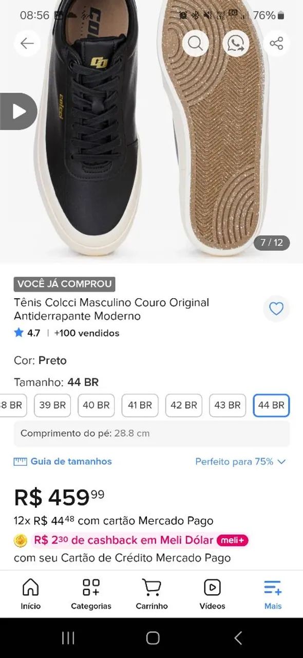 Tênis Colcci - couro original - WhatsApp- * - Foto 4