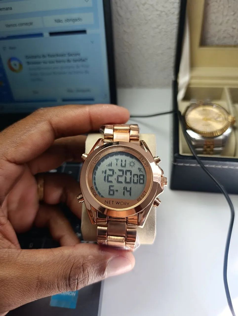  Relogio Net Work Rose Digital - Foto 2