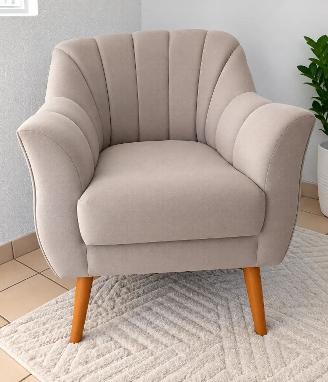 Cadeira estofada estilosa p sua sala  - Foto 2