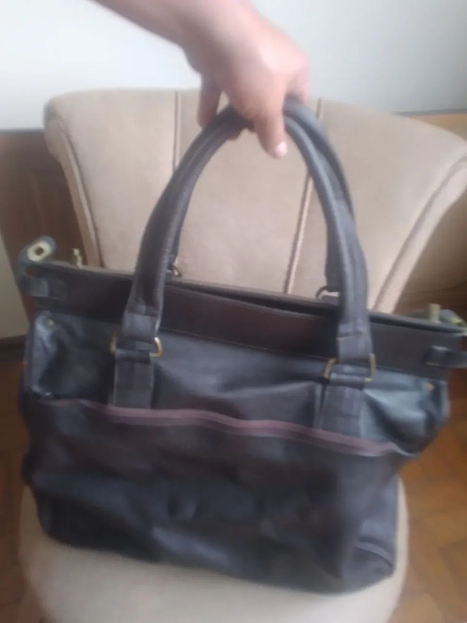 Bolsa Mala 100% Couro legítimo  bolsa  - Foto 4