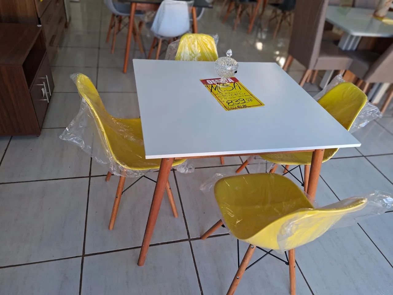 Mesa de jantar 4 lugares quadrada  - Foto 3