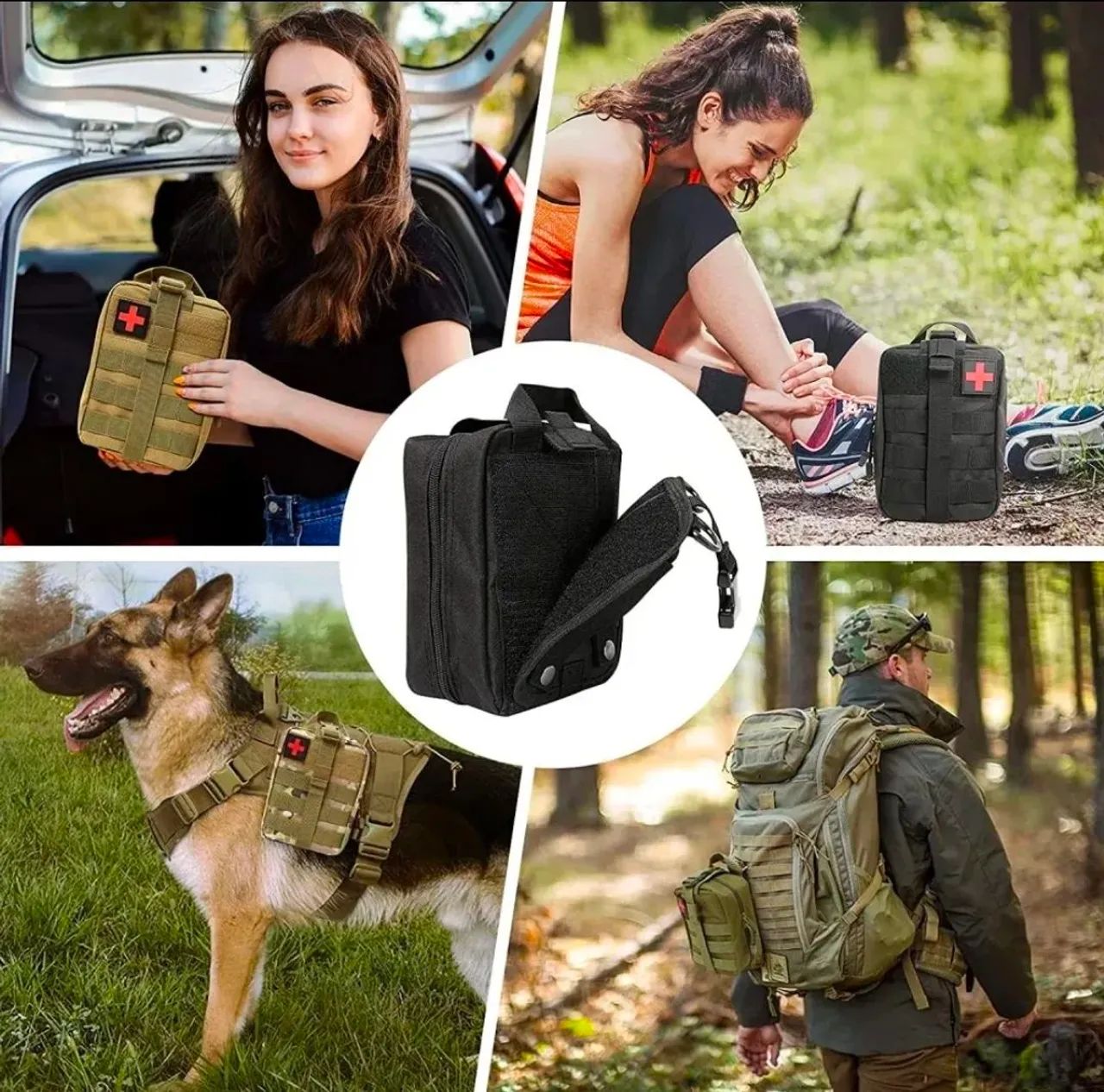 bolsa médica tática NOVA, com sistema MOLLE para kit de primeiros socorros.  - Foto 4