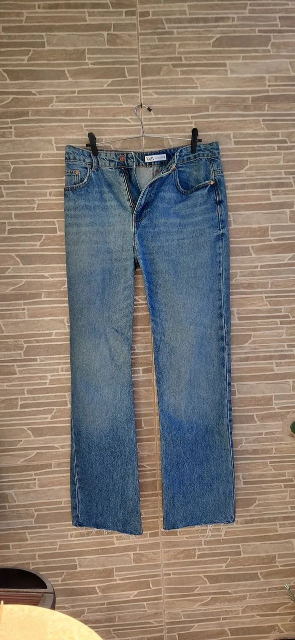 Calça Jeans TRF Cropped Zara