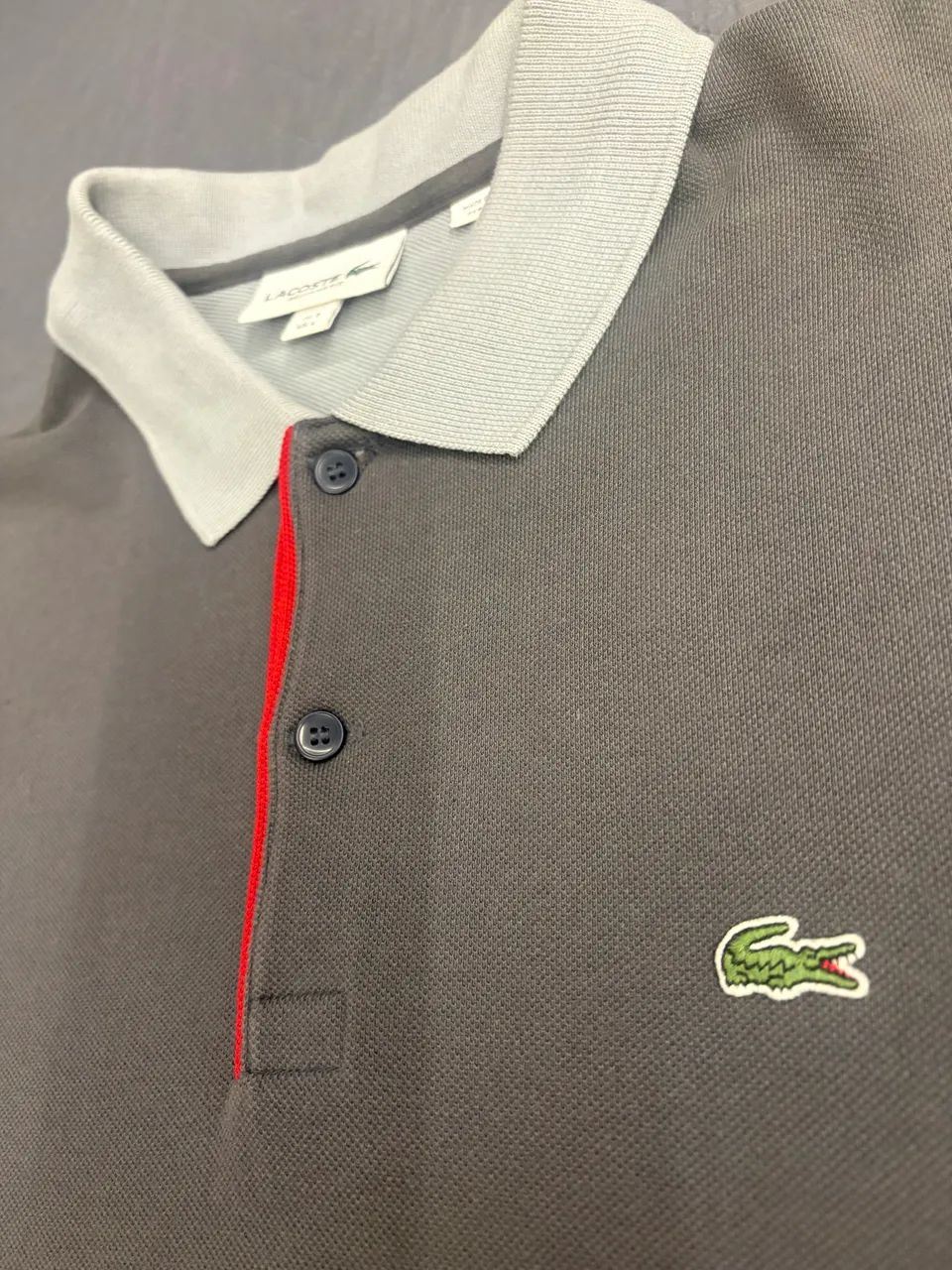 Polo LACOSTE cinza G original - Foto 2