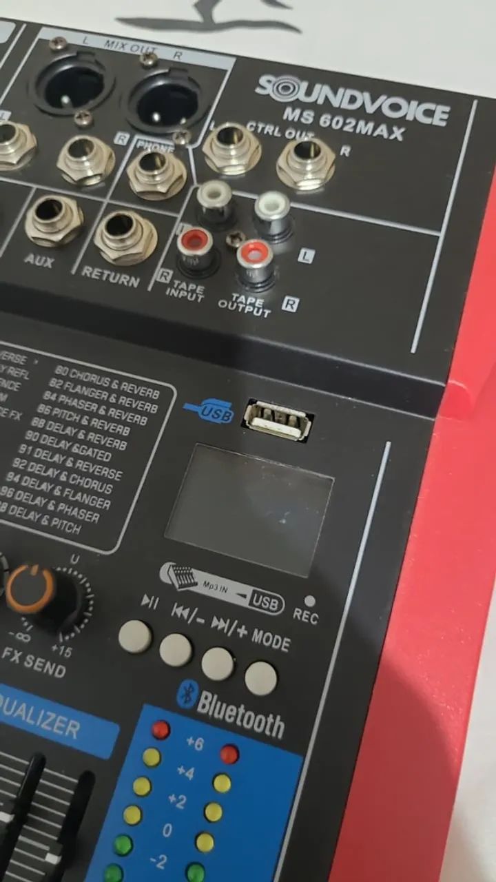 Mesa de Som Soundvoice Ms602 Max Usb Efx Interface Bluetooth - Foto 2