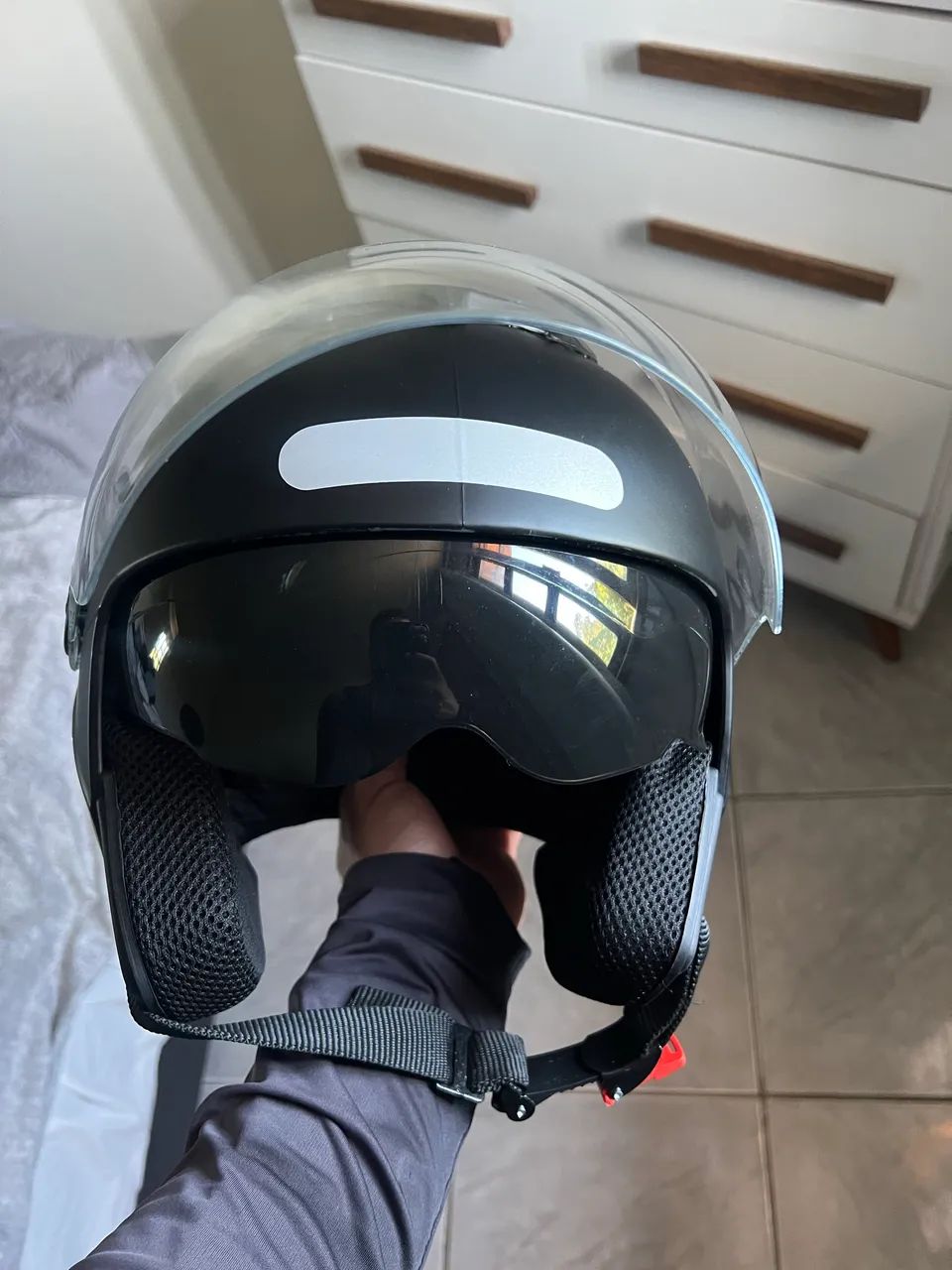 Capacete com óculos interno  - Foto 5